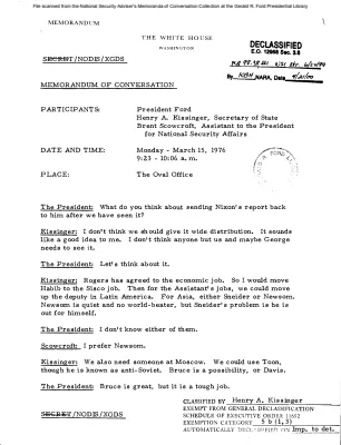 March 15, 1976 - Ford, Kissinger