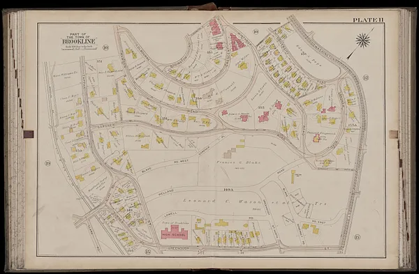 Atlas of the town of Brookline, Norfolk County, Massachusetts