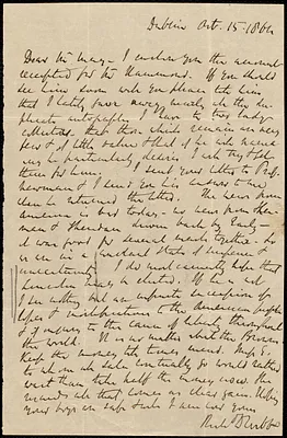 Letter from Richard Davis Webb, Dublin, to Samuel May, Oct. 15, 1864