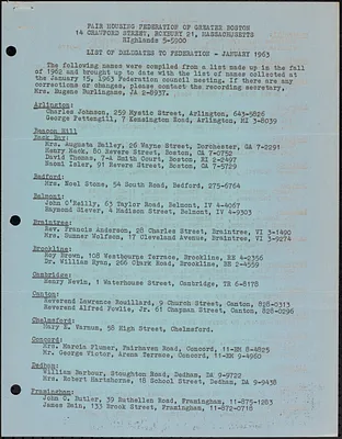 List of Delegates to Federation