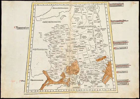 Tercia Europe tabula continet Gallia