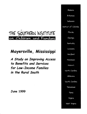 Southern Institute on Children and Families: A Study on Improving Access to Benefits and Services for Low-Income Families in the Rural South [Report]
