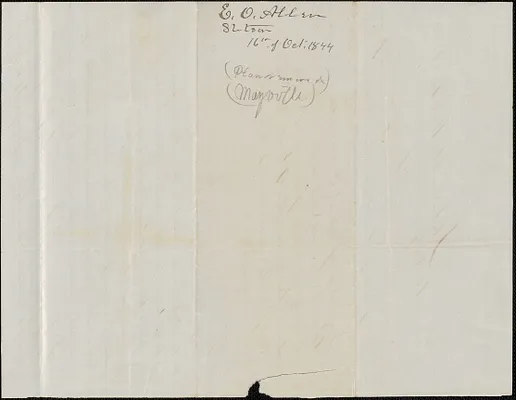 E.O. Allen to George Coffin, 16 October 1844