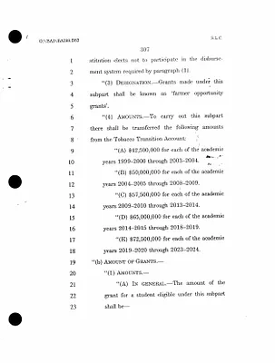 [Tobacco] [S. 1415 Hatch-Feinstein Substitute Bill] [Binder] [5]