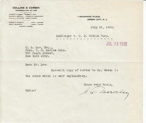 Letters Received to C.B. Lee, July 12, 1932