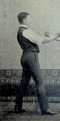 Unidentified man in boxing stance