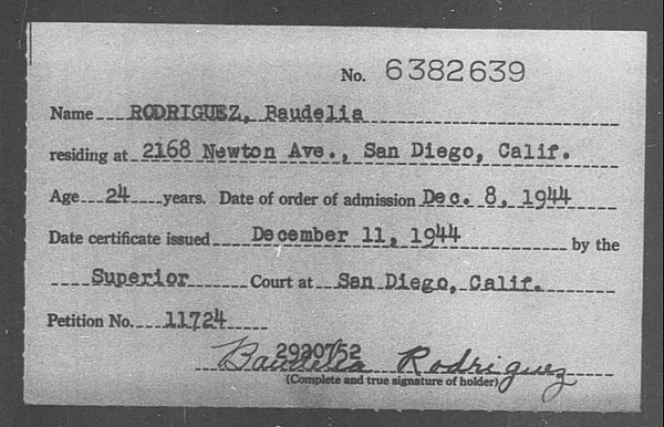 Rodriguez, Baudelia - 1944