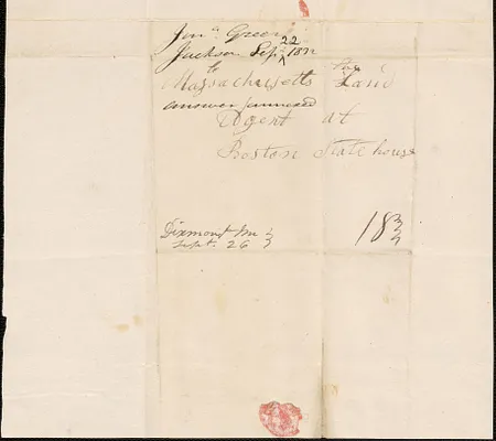Jon Green to the Land Agent, 22 September 1832