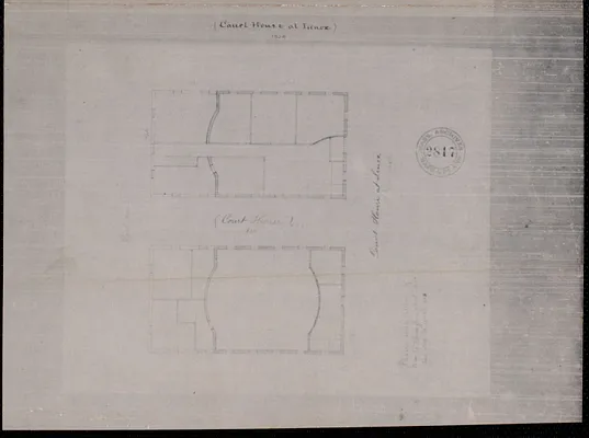 Blue prints of Lenox court house