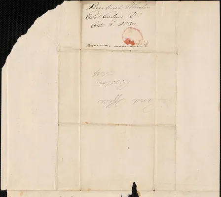 Shuback Wheeler to George Coffin, 3 October 1832