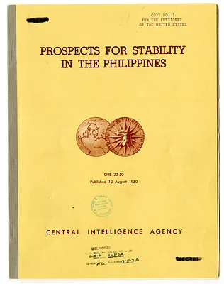 Central Intelligence Agency, Office of Reports and Estimates Report Number 33-50, Prospects for Stability in the Philippines