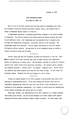 Ford Newsletter, Oct.-Dec. 1950