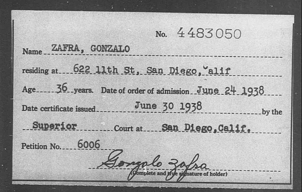 Zafra, Gonzalo - 1938