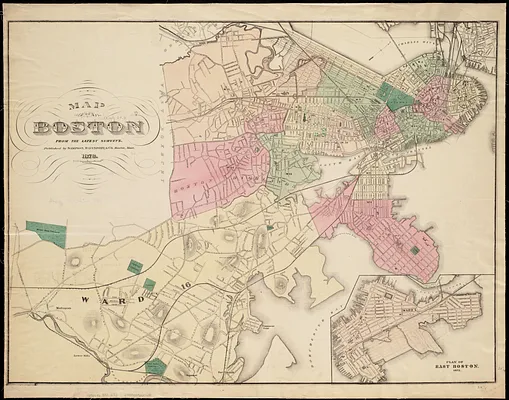 Map of Boston from the latest surveys
