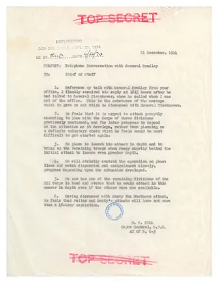 Telephone Conversation with General Omar Bradley