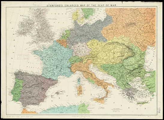 Stanford's enlarged map of the seat of war