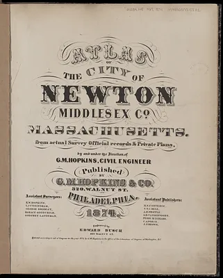 Atlas of the city of Newton, Middlesex Co., Massachusetts