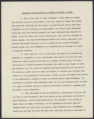Herbert Brutus Ehrmann Papers, 1906-1970. Sacco-Vanzetti. Comments on decisions, reports etc. Box 11, Folder 2, Harvard Law School Library, Historical & Special Collections