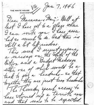 Letter from Harry S. Truman to Martha Ellen Truman and Mary Jane Truman