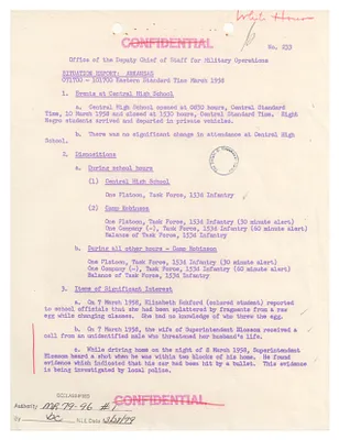 Situation Report 233 by the Office of the Deputy Chief of Staff for Military Operations