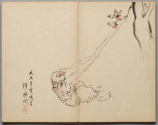 Long-arms Snatching Fruit from Sketch Book
