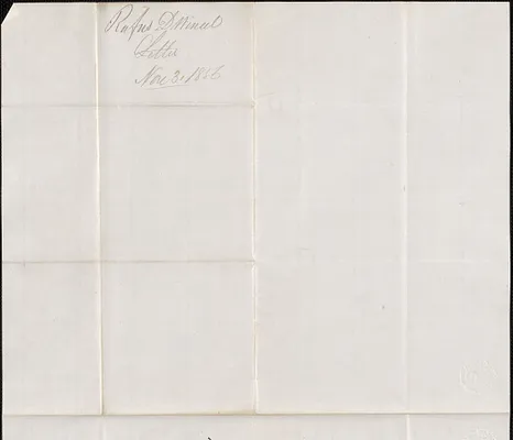 Rufus Dwinel to W. A. Harrington, 3 November 1856