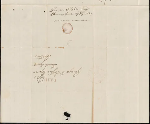 George Colton to George Coffin, 27 September 1834