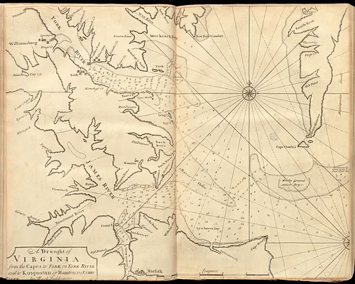 A draught of Virginia from the Capes to York in York River and to Kuiquotan or Hamton in James River