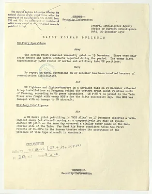 Memorandum, Daily Korean Bulletin