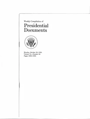 Weekly Compilation of Presidential Documents (September 4, 1995 to December 25, 1995) [3]