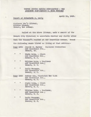 Report, April 25, 1928
