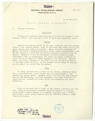 Memorandum, Daily Korean Bulletin