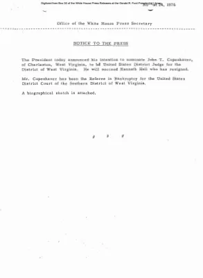 Copenhaver, John T. [Biography]
