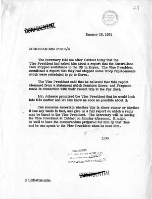 Memorandum of Conversation with Secretary of State Dean Acheson and Vice President Alben Barkley