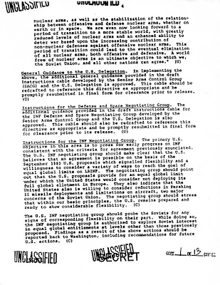 NSDD 165 Instructions for First Round of United States/Soviet Negotiations in Geneva