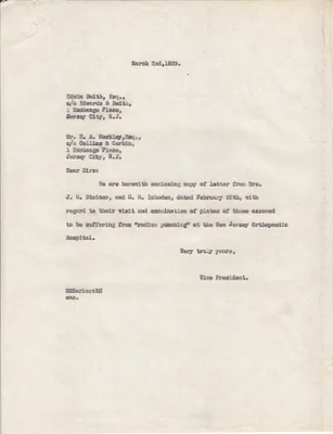Letters Sent to Edwin Smith [Edwin F. Smith], E.A. Markley, March 2, 1929