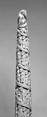 Elephant Tusk with Scenes of African life
