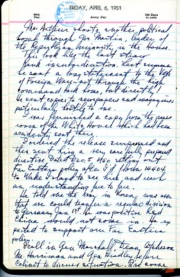 Diary Entry of President Harry S. Truman
