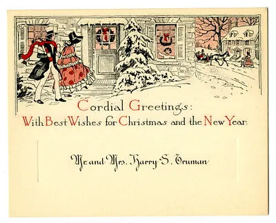 Christmas Card of Harry S. Truman and Bess Truman