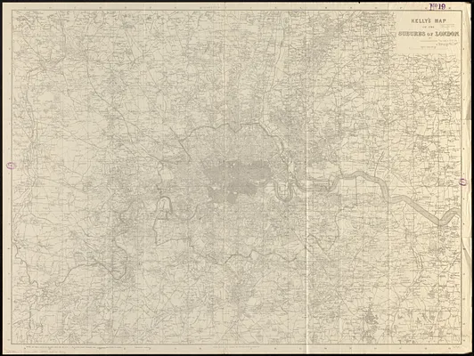 Kelly's map of the suburbs of London