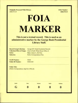 [Public Correspondence, Sept/Oct 1992] [8]