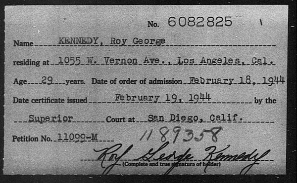 Kennedy, Roy George - 1944
