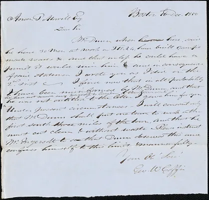 George Coffin to Anson P. Morrill, 16 December 1850