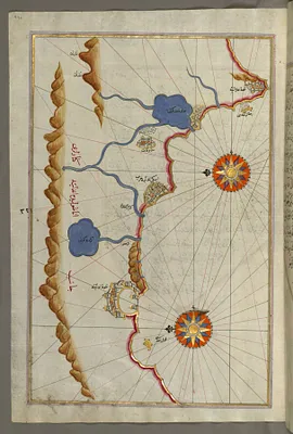 Map of the Anatolian Coast from Alanya to Andalye