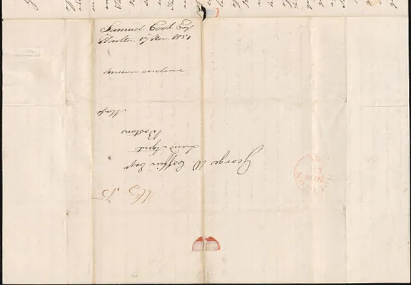 Samuel Cook to George Coffin, 17 November 1837