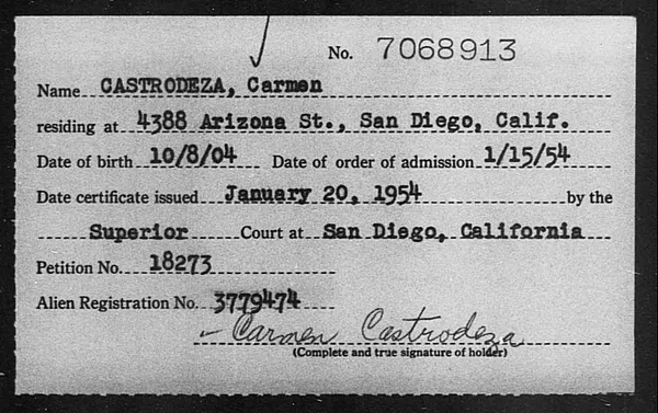 Castrodeza, Carmen - 1954