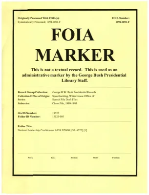 National Leadership Coalition on AIDS 3/29/90 [OA 4727] [1]