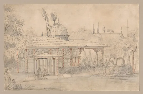 Pavilion Near a Mosque (recto)