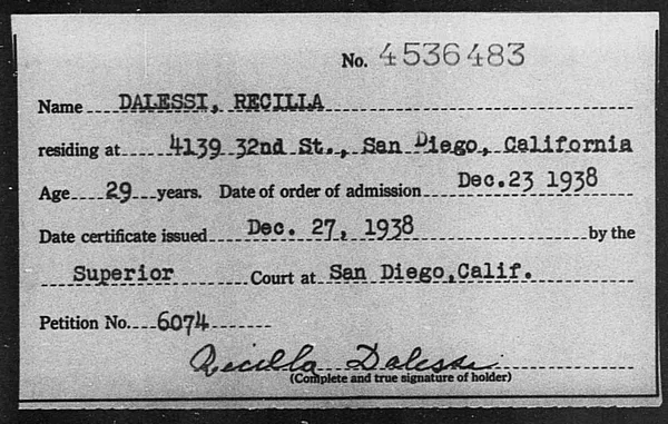 Dalessi, Recilla - 1938
