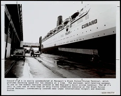 Cunard's QE 2 at Black Falcon Pier, South Boston